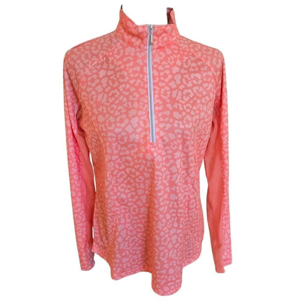 Pebble Beach Dry Luxe Performance Long Sleeve Mock Neck Athletic Top Medium